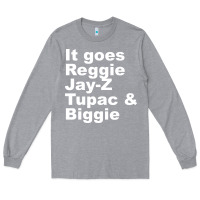 Heather Grey it goes reggie jay Long Sleeve Tee - linhVisuals
