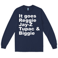 Navy it goes reggie jay Long Sleeve Tee - linhVisuals