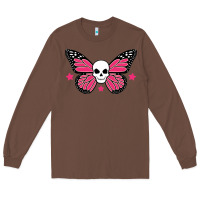 Chestnut butterfly skull Long Sleeve Tee - linhVisuals