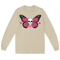 Mushroom butterfly skull Long Sleeve Tee - linhVisuals