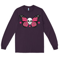 Plum butterfly skull Long Sleeve Tee - linhVisuals