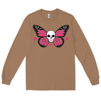 Toasted Coconut butterfly skull Long Sleeve Tee - linhVisuals