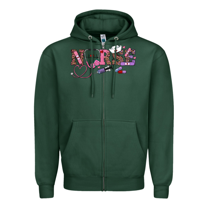 Valentine's Day Nurse Zipper Hoodie by RanaPortraitStore | Teevron