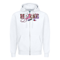 White valentine's day nurse Zipper Hoodie - RanaPortraitStore