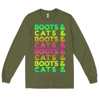 Army Green edm rave shirt  boots and cats gift Long Sleeve Tee - linhVisuals