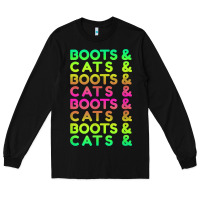 Black edm rave shirt  boots and cats gift Long Sleeve Tee - linhVisuals