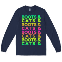 Navy edm rave shirt  boots and cats gift Long Sleeve Tee - linhVisuals