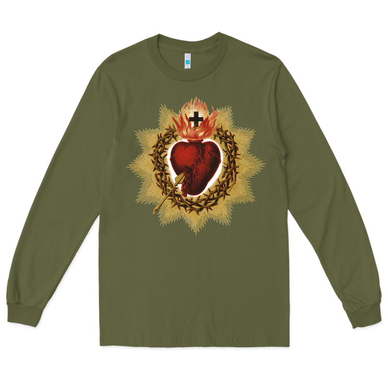 Sacred Heart Of Jesus Catholic Devotion T Shirt Long Sleeve Tee by linhVisuals | Teevron