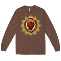 Chestnut sacred heart of jesus catholic devotion t shirt Long Sleeve Tee - linhVisuals