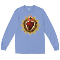 Colony Blue sacred heart of jesus catholic devotion t shirt Long Sleeve Tee - linhVisuals