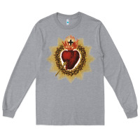 Heather Grey sacred heart of jesus catholic devotion t shirt Long Sleeve Tee - linhVisuals