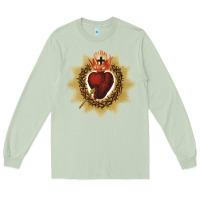 Matcha sacred heart of jesus catholic devotion t shirt Long Sleeve Tee - linhVisuals