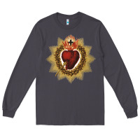 Smoke sacred heart of jesus catholic devotion t shirt Long Sleeve Tee - linhVisuals