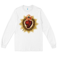 White sacred heart of jesus catholic devotion t shirt Long Sleeve Tee - linhVisuals