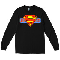 Black tshirt my superhero is jesus, faith love god shirt t shirt Long Sleeve Tee - linhVisuals