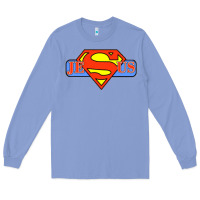 Colony Blue tshirt my superhero is jesus, faith love god shirt t shirt Long Sleeve Tee - linhVisuals