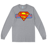 Heather Grey tshirt my superhero is jesus, faith love god shirt t shirt Long Sleeve Tee - linhVisuals