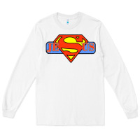 White tshirt my superhero is jesus, faith love god shirt t shirt Long Sleeve Tee - linhVisuals
