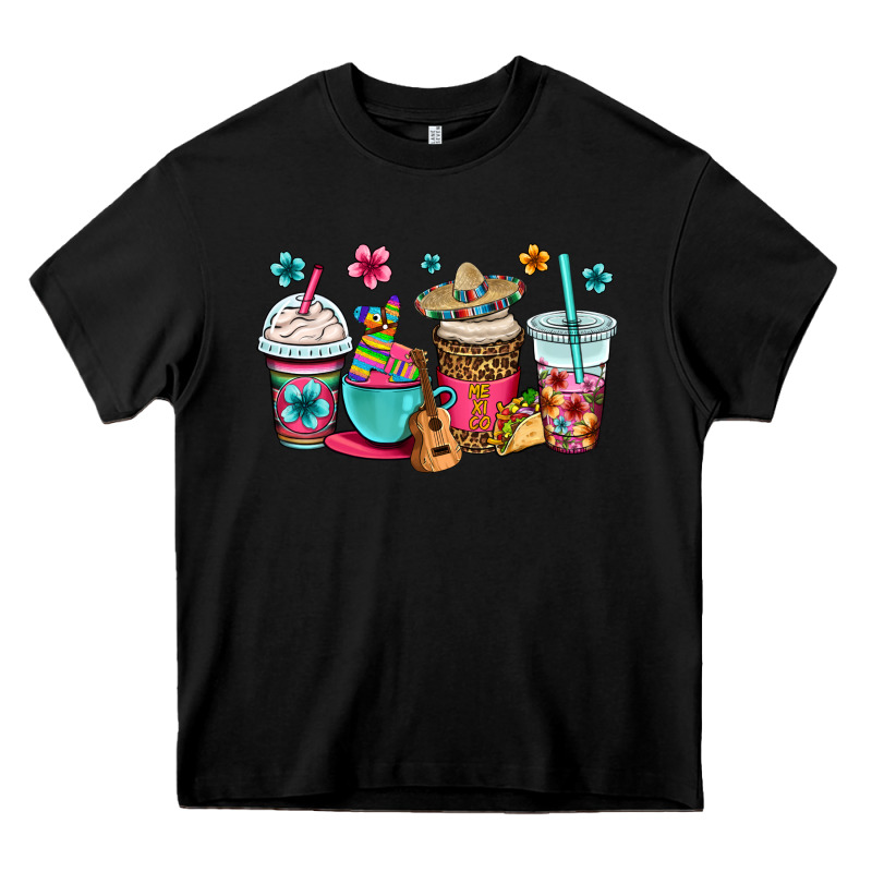 Mexico Fiesta Coffee Cups Heavy Core Tee by OliviaCreatesArt | Teevron