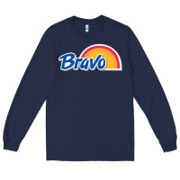 Navy Bravo Supermarket Long Sleeve Tee - linhVisuals