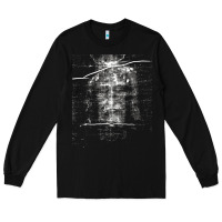 Black the shroud of turin holy face of jesus t shirt Long Sleeve Tee - linhVisuals