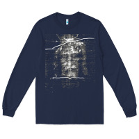 Navy the shroud of turin holy face of jesus t shirt Long Sleeve Tee - linhVisuals