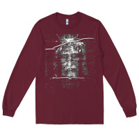 Burgundy the shroud of turin holy face of jesus t shirt Long Sleeve Tee - linhVisuals