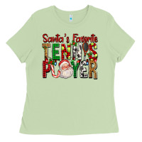 Matcha Santa's Favorite Tennis Player For Christmas Ladies Tee - FaDigitalArtStudio
