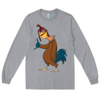 Heather Grey Chicken Joe is a Vibe Long Sleeve Tee - linhVisuals