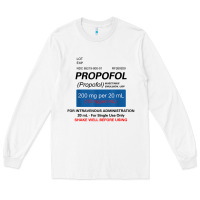 White funny anesthesia anesthesiologist crna nurse t shirt Long Sleeve Tee - linhVisuals