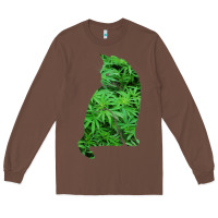 Chestnut funny cannabis & cat lover marijuana weed smoker art t shirt Long Sleeve Tee - linhVisuals