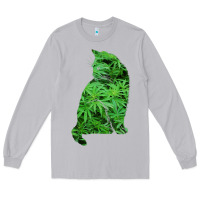 Moon Dust funny cannabis & cat lover marijuana weed smoker art t shirt Long Sleeve Tee - linhVisuals