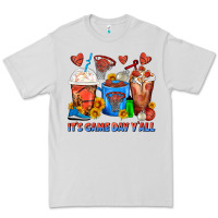 Dove Grey It's Game Day Y'all Basketball Coffee Cups Premium Tee - FaDigitalArtStudio