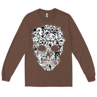 Chestnut funny pitbull skull dog skeleton halloween t shirt Long Sleeve Tee - linhVisuals
