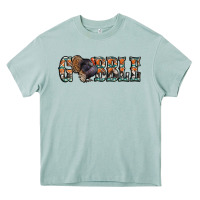 Gobble Thanksgiving Turkey Heavy Core Tee | Teevron