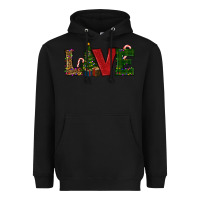 Black Christmas Tree Love Heavyweight Hoodie - RanaPortraitStore