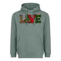 Sage Christmas Tree Love Heavyweight Hoodie - RanaPortraitStore