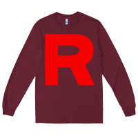 Burgundy team rocket Long Sleeve Tee - linhVisuals