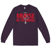 Plum funny male nurse murse in training t shirt Long Sleeve Tee - linhVisuals