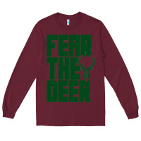 Burgundy bucks basket ball Long Sleeve Tee - linhVisuals