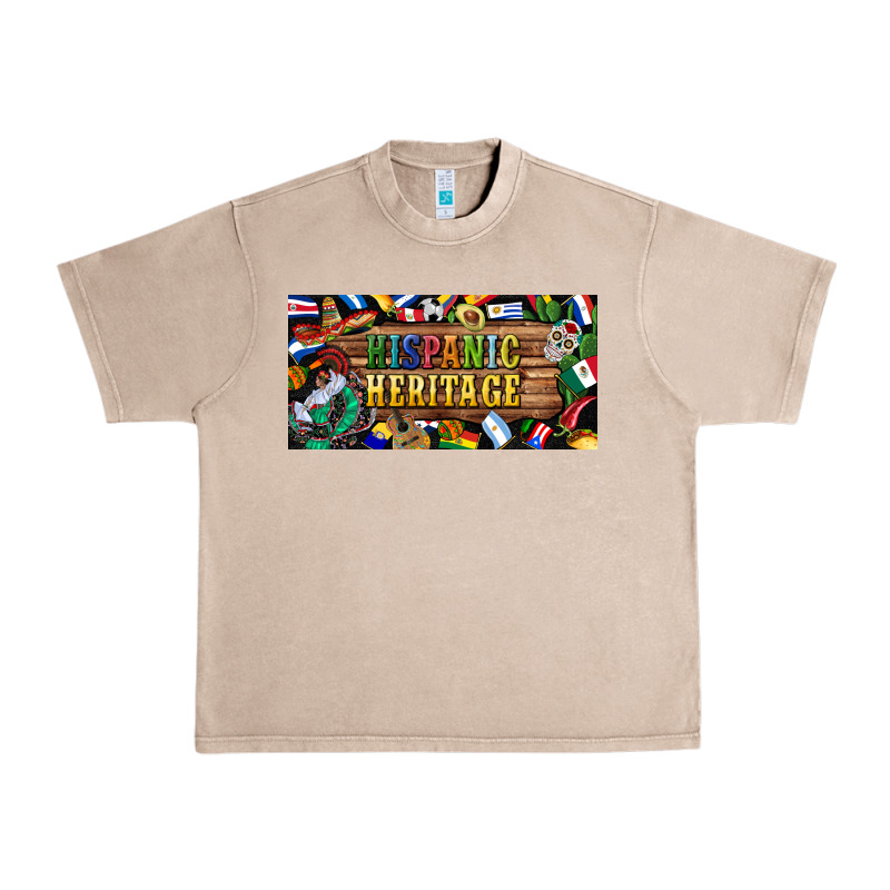 Hispanic Heritage License Plate Urban Heavy Tee by BundleAndBundleShop | Teevron