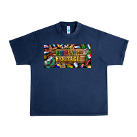 Navy hispanic heritage license plate Urban Heavy Tee - BundleAndBundleShop