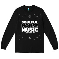 Black soulful house music deep house edm premium t shirt Long Sleeve Tee - linhVisuals