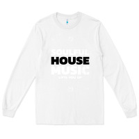 White soulful house music deep house edm premium t shirt Long Sleeve Tee - linhVisuals