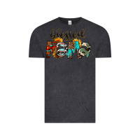 Vintage Black Blessed Mama Vintage Tee - FaDigitalArtStudio