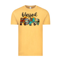 Vintage Mustard Blessed Mama Vintage Tee - FaDigitalArtStudio