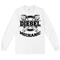 White diesel mechanic Long Sleeve Tee - linhVisuals