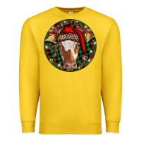 Lemon Longhorn Cow Christmas Premium Sweatshirt - RanaPortraitStore