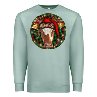 Longhorn Cow Christmas Premium Sweatshirt | Teevron