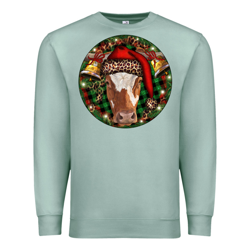 Longhorn Cow Christmas Premium Sweatshirt by RanaPortraitStore | Teevron